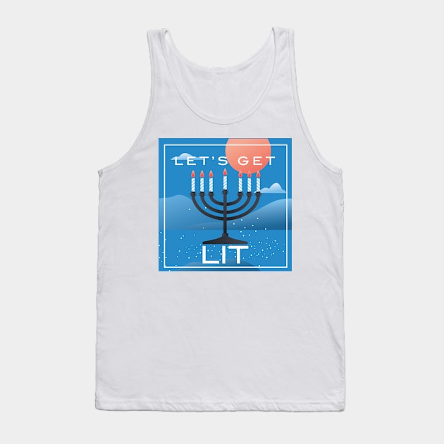 Lit Hanukkah Tank Top by imlying